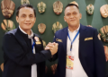 Ketua Karang Taruna Sumut, Dedi Dermawan (kiri) bersama Ketua Karang Taruna Jambi, Navid (kanan) dalam suatu pertamuan. [Dok istimewa]