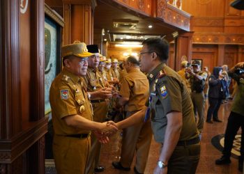 Halal Bihalal dengan Ratusan Pegawai Pemprov Jambi, Selasa (16/04/2024) (Foto: Novriansah - Kominfo)