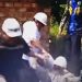 Tangkapan layar video Maulana dan rombongan terperosok ke lubang berlumpur saat meninjau proyek pengendalian banjir di Kenali Asam Bawah, Rabu (6/6/2025). (Dok. SS Akun instgaram Jambisharing)