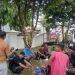 Sejumlah warga Suku Anak Dalam (SAD) berkumpul di halaman Mapolres Tebo, usai insiden perselisihan perjanjian pernikahan adat, Sabtu (28/6/2025). (Dok. Humas Polres Tebo)
