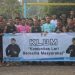 Personel Brimob Batalyon A Pelopor Satbrimob Polda Jambi bersama masyarakat mengikuti kegiatan Komunitas Lari Bersama Masyarakat (KLBM) yang digelar pada Jumat (25/7/2025) di Kota Jambi. (Dok. Daus)