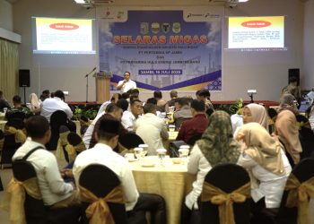 Suasana forum Selaras Migas yang digelar PT Pertamina EP Jambi dan PT Pertamina Hulu Energi Jambi Merang di Rumah Kito Jambi, Rabu (16/7/2025). (Dok. Nahar)