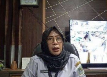 Kepala BPPRD Kota Jambi, Nella Ervina saat memberikan keterangan dirunag kerjanya, Rabu (20/8/2025). (Dok. Yola)