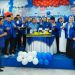 Ketua DPW PAN Jambi sekaligus Gubernur Jambi, Al Haris, memimpin pemotongan tumpeng pada puncak peringatan Milad ke-27 PAN di Rumah PAN Jambi, Sabtu (23/8/2025). (Dok. Daus)