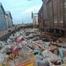 Kondisi sampah yang berada di pasar kecamatab nipah panjang (Dok. Penulis)