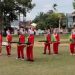 Peserta drum band siswa yang terhenti saat upacara peringatan HUT ke-80 RI di Pendopo Unit 4, Kecamatan Sungai Bahar, Muaro Jambi. (dok. Warga)