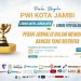 Banner Lomba Karya Jurnalistik dan Lomba Foto dalam Berita memperebutkan Piala Bergilir PWI Kota Jambi, Jumat (8/8/2025). (Dok.PWI)