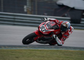 Fadillah Arbi Aditama saat beraksi di lintasan balap, jelang debut di GP Moto3 Austria 2025.(Dok.Sinsen)