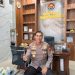 Kabid Humas Polda Bengkulu, Kombes Pol Andy Pramudya Wardana, memberikan keterangan pers terkait SOP penindakan aparat dalam menjaga keamanan masyarakat di Mapolda Bengkulu, Sabtu (30/8/2025). (Dok.Yola)