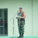 Danrem 042/Gapu Brigjen TNI Heri Purwanto memimpin apel pemberangkatan Satgas Karhutla Provinsi Jambi di Lapangan Makorem 042/Gapu, Senin (11/8/2025) (Dok. nahar)
