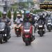 Sejumlah pengendara Yamaha Maxi melakukan konvoi jelang Yamaha Maxi Day 2025 yang akan digelar di Taman Wisata Jambi Paradise pada Sabtu (30/8/2025). (Dok. Yola)