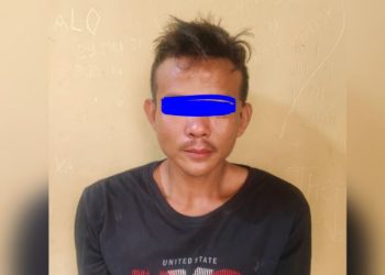 Pemuda berinisial DI (25) diamankan polisi setelah gagal merampok dan sempat dihajar massa di Mendalo Indah, Muaro Jambi, Rabu (3/9/2025). (Dok. Humas)