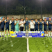 Tim BPTD Kelas II Jambi berfoto bersama usai meraih Juara 1 Turnamen Mini Soccer Hari Perhubungan Nasional (Harhubnas) 2025 di Lapangan Jambi Mini Soccer, Senin (15/9/2025). (Dok. Stepanus)