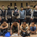 Tim 2 Serigala Polresta Jambi berhasil mengamankan empat pemuda yang membawa senjata tajam di depan Gand Hotel Kota Jambi, Minggu dini hari (27/9/2025). (Dok. Nahar)
