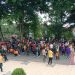 Ratusan massa dari kalangan mahasiswa, pelajar, dan masyarakat berkumpul di depan Kantor Gubernur Jambi, Senin (1/9/2025). (Dok. Stepanus)