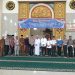 Dirlantas Polda Jambi Kombes Pol Adi Benny Cahyono bersama pejabat lintas instansi dan personel kepolisian mengikuti doa bersama dalam rangka Hari Lalu Lintas Bhayangkara ke-70 di Masjid Baiturrahman, Selasa (16/9/2025). (Dok.Nahar)