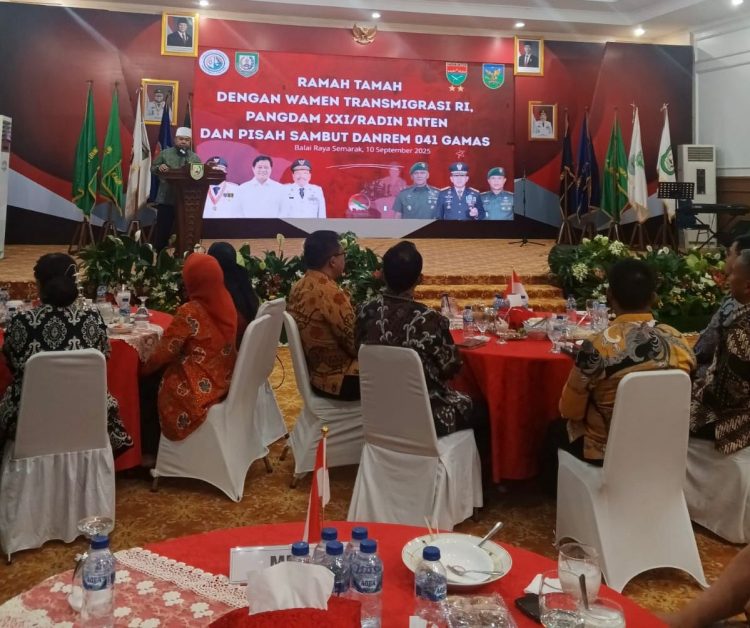 Suasana acara pisah sambut  Danrem 041/Gamas yang digelar di Balai Raya Semarak, Kota Bengkulu, Rabu (10/9/2025).(Dok. Yola)