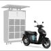 Tampilan Motor listrik Yamaha dengan sistem baterai tukar yang tengah diuji di wilayah Jabodetabek.(Dok. Yamaha)