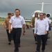 Menko Infrastruktur Agus Harimurti Yudhoyono tiba di Bandara Fatmawati Soekarno Bengkulu, Selasa (16/9/2025), disambut Kapolda Bengkulu Irjen Pol Mardiyono, Gubernur Bengkulu, dan jajaran Forkopimda. (Dok. Yola)