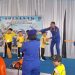 Personel Ditpolairud Polda Jambi mengajak siswa SD ANAHL Kota Jambi bermain sambil belajar tentang tugas Polisi Perairan dalam program Polisi Sahabat Anak (Polsanak), Rabu (17/9/2025). (Dok. Nahar)