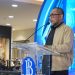Sekda Provinsi Jambi, Dr. H. Sudirman, SH, MH, menyampaikan sambutan saat penutupan Gebyar Ekonomi Digital dan Literasi (Gentala Arasi) 2025 di Jambi Town Square, Selasa (23/9/2025). (dok. Stepanus)