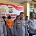 Kapolresta Bengkulu bersama jajaran saat merilis penangkapan terduga begal yang menyerang pedagang siomay, Jumat (26/9/2025). (Dok. Yola)