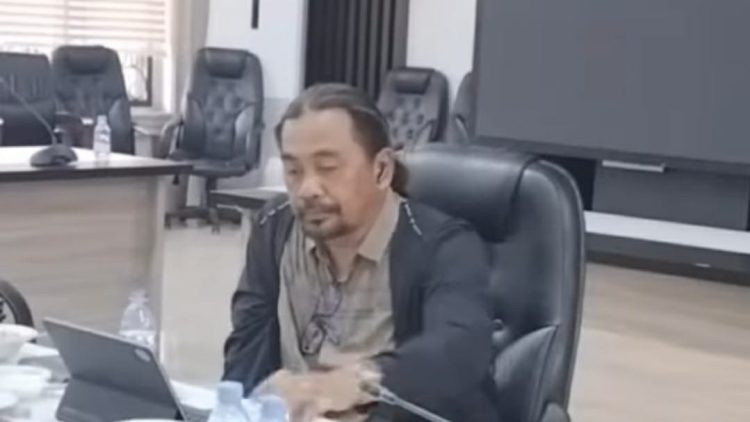 Anggota DPRD Provinsi Jambi Dapil VI, Yudi Hariyanto saat rapat Banggar bersama Dishub Provinsi Jambi, Kamis, 18 September 2025 lalu. (Dok. Nahar)