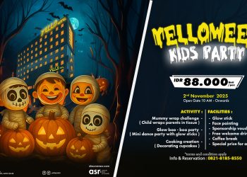 Banner “Melloween Kids Party” YELLO Hotel Jambi (Dok. YELLO Hotel Jambi)