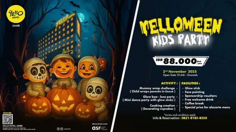 Banner “Melloween Kids Party” YELLO Hotel Jambi (Dok. YELLO Hotel Jambi)