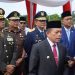 Gubernur Jambi Al Haris bersama jajaran Forkopimda menghadiri upacara Hari Kesaktian Pancasila 2025 di Lapangan Kantor Gubernur Jambi, Rabu (1/10/2025). (Dok. Daus)