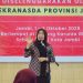 Ketua Dekranasda Provinsi Jambi, Hj. Hesnidar Haris (Hesti Haris), saat membuka Pelatihan Desain Fesyen di Gedung Karunia Global School, Kota Jambi, Rabu (1/10/2025). (Dok. Stepanus)