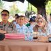 Kapolresta Jambi Kombes Pol Boy Sutan Binanga Siregar, S.I.K., M.H. bersama jajaran menghadiri kegiatan Penanaman Jagung Serentak Kuartal IV. Rabu (8/10/2025). (dok. nahar)