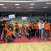 Tim Senam Perwosi Provinsi Jambi berpose bersama usai meraih Juara I Lomba Nasional Senam Kreasi 2025 dan Juara I Kostum Terbaik di Stadion Sumantri Brojonegoro, Jakarta, Rabu (8/10/2025). (Dok. Koni Jambi)