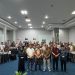 Wadir Intelkam Polda Jambi AKBP Syafii Bagus Santoso bersama narasumber dan peserta FGD membahas strategi sinergi pengamanan distribusi pupuk bersubsidi di Aula Shang Ratu Hotel Jambi, Jumat (10/10/2025). (Dok. Nahar)