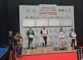 Atlet gulat putri Jambi menerima medali perunggu dalam ajang PON Bela Diri 2025 di GOR Djarum, Kudus, Jawa Tengah, Selasa (14/10/2025).(Foto: Dok. KONI Jambi)
