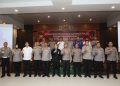 Kapolda Bengkulu Irjen Pol Mardiyono, S.I.K., M.Si., bersama jajaran pejabat utama Polda Bengkulu dan perwakilan Ombudsman RI Provinsi Bengkulu saat pembukaan Sosialisasi Pelayanan Laporan Polisi Pidana dan Non Pidana di Hotel Wilo, Rabu (15/10/2025). (Dok. Yola)