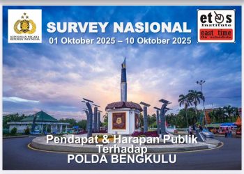 Monumen Thomas Parr, ikon Kota Bengkulu, menjadi latar pelaksanaan Survei Nasional ETOS Indonesia Institute yang menilai kinerja Polda Bengkulu periode Oktober 2025. (Dok. Humas)