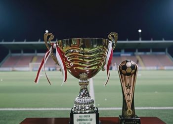 Trofi Gubernur Cup Jambi yang akan diperebutkan 11 tim pada turnamen edisi 2026. (Dok. Riki -Pariwara)