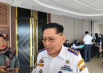 Kepala BPTD Kelas II Jambi, Dr. Benny Nurdin Yusuf, memberikan keterangan usai Rapat Koordinasi Teknis Perhubungan Darat Tahun 2025 di Jambi, Rabu (26/11/2025). (Dok. Daus)