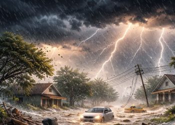 Ilustrasi cuaca ekstrem (Dok,. AI)