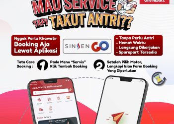 FLyer aplikasi SINSEN GO solusi digital untuk memudahkan konsumen melakukan servis tanpa harus antre (Dok. Sinsen)