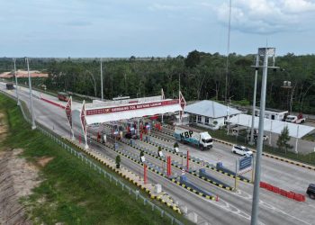 Suasana Gerbang Tol Bayung Lencir, Jalan Tol Trans Sumatera (Dok. Humas HK)