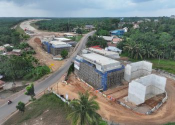 Pekerjaan pembangunan overpass Tol Palembang–Betung Seksi 3 di KM 69–71, Kabupaten Banyuasin, Sumatra Selatan (Dok, Humas HK)