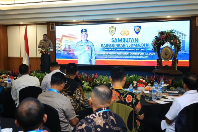 Polri menggelar kegiatan bertajuk "Konsolidasi Asesor Assessment Center Polri Tahun 2026" di Hotel Grand Sahid Jaya, Kamis (12/2/2026). (Dok/Yola)