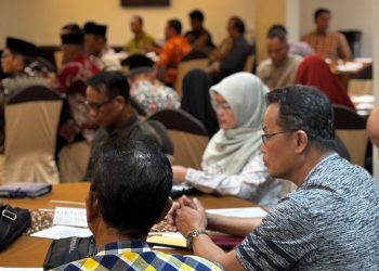 Kepala Kantor Pertanahan Kabupaten Bengkulu Tengah, Lestariana Marwassari, mengikuti sosialisasi inventarisasi dan verifikasi penyelesaian penguasaan tanah dalam rangka penataan kawasan hutan di Provinsi Bengkulu, Sabtu (7/3/2026). (Foto:Yl)