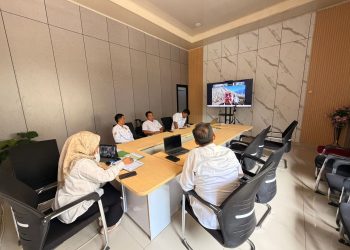 Pertanahan Kabupaten Bengkulu Tengah mengikuti Rapat Koordinasi Sinkronisasi Perolehan Tanah dan Reforma Agraria yang digelar secara virtual melalui Zoom, Kamis (5/3/2026). (Foto:Yl)