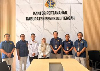 Kantor Pertanahan Kabupaten Bengkulu Tengah menerima kunjungan koordinasi dari Kantor Pelayanan Kekayaan Negara dan Lelang (KPKNL) Bengkulu, Kamis (5/3/2026). (Foto:Yl)