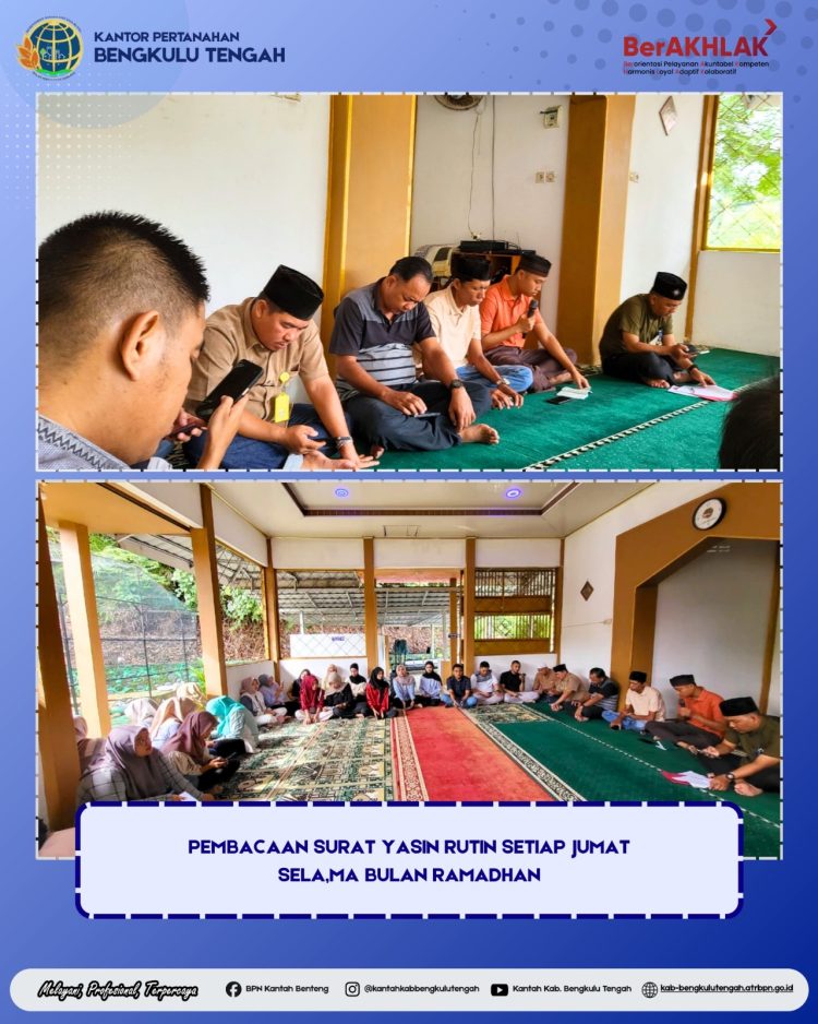 Kegiatan ini menjadi ruang refleksi spiritual sekaligus memperkuat kebersamaan antarpegawai, Jumat (6/3/2026). (Foto:Yl)