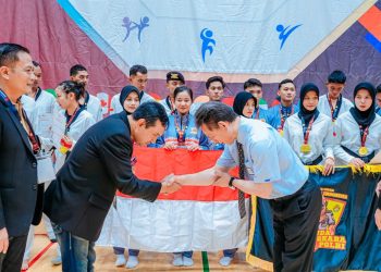 Tim Taekwondo Garbha Presisi Polri berhasil meraih Juara Umum dalam ajang The 22nd WATA Open International Taekwondo Championship 2026 yang berlangsung di Ohama Arena Sakai, Osaka, Minggu (27/4/2026). (Foto:yola)