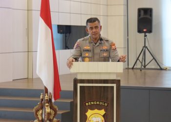 Irwasda Polda Bengkulu Kombes Pol Ja’far Sidiq membuka diklat bidang pengawasan bagi Kasiwas Polres jajaran, Kamis (30/4/2026). (Foto:yola)